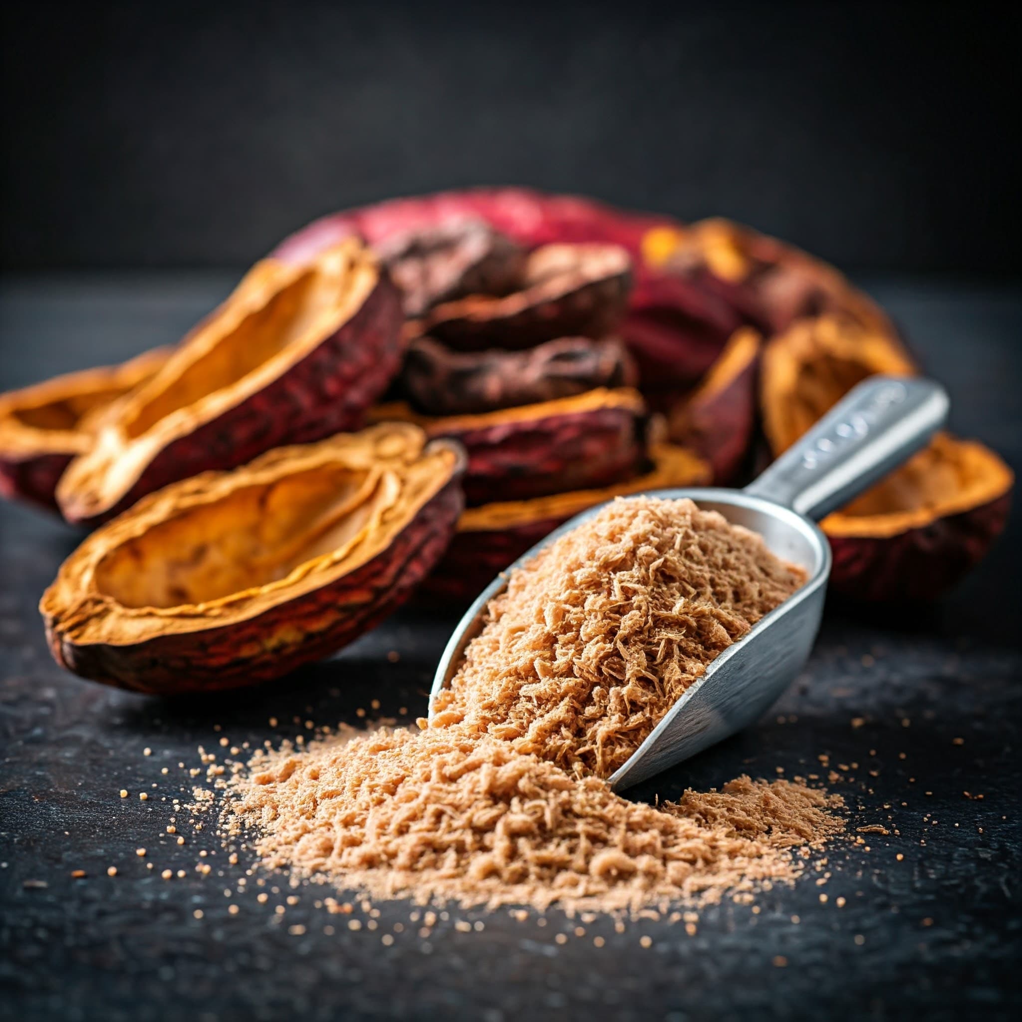 Dietary Fiber extracted from Cocoa Pods Husks (AI-generated Image)