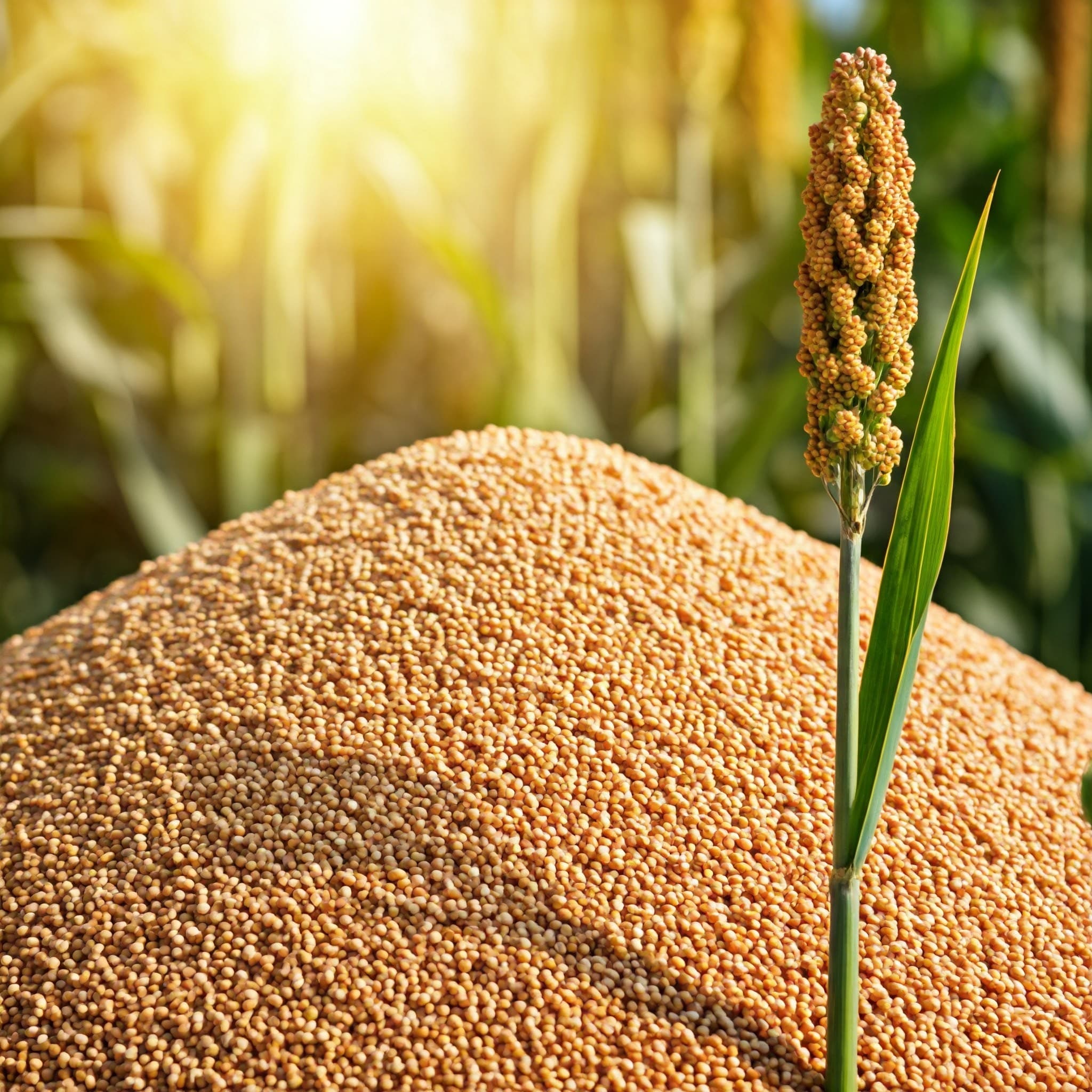 حبوب السورغم (صورة تم إنشاؤها بواسطة الذكاء الاصطناعي)
