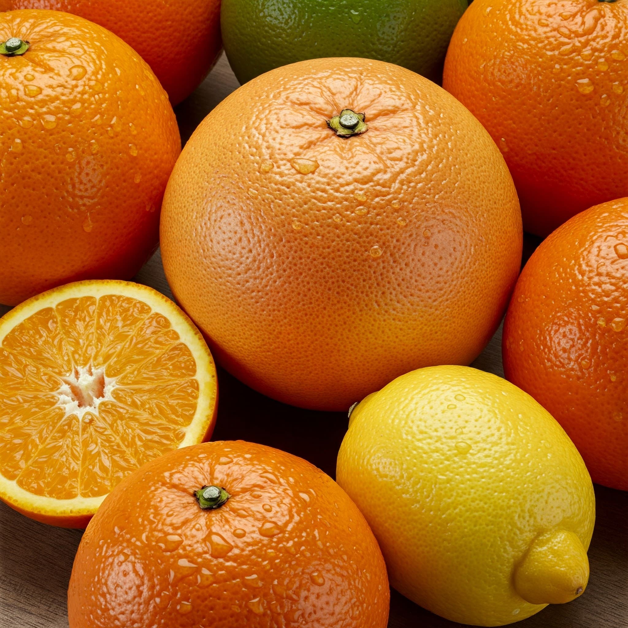 新鲜柑橘类水果（AI生成的图片）