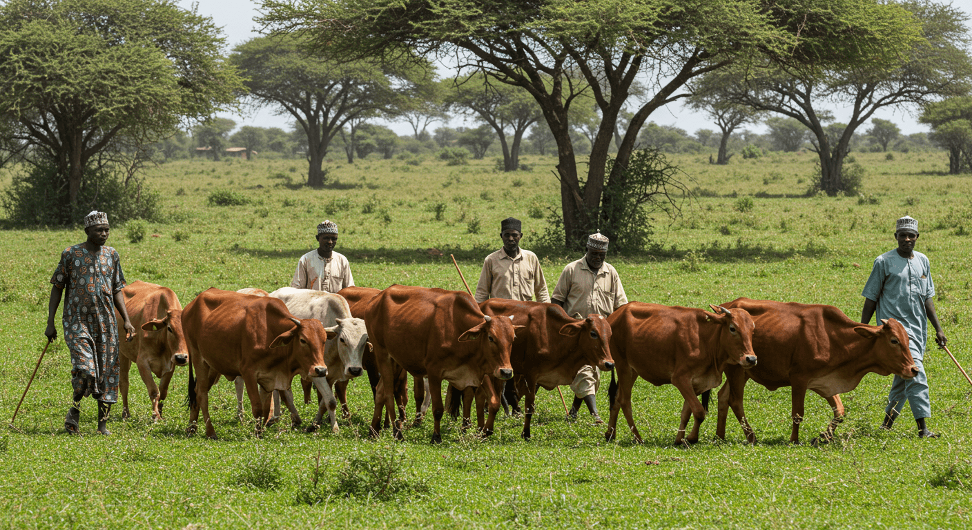 A cattle farm in Namibia (AI-generated image)