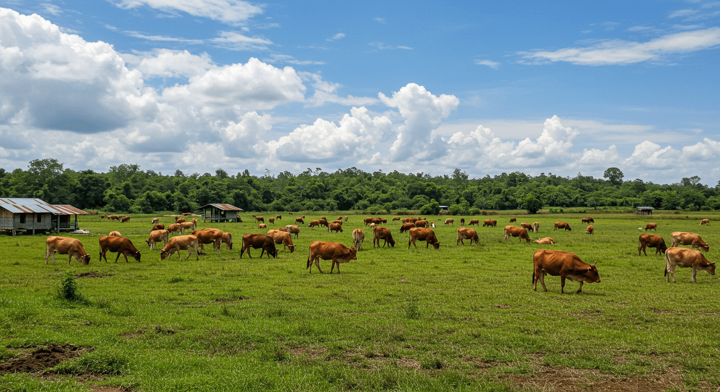 Cattle farm in Thailand (AI-generated image)