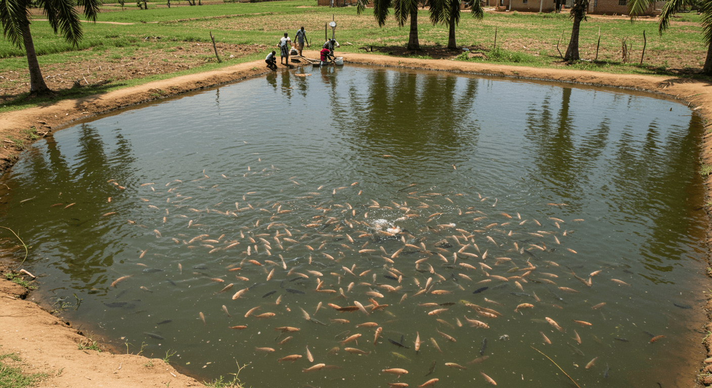 Tilapia farming in Nigeria (AI-generated image)