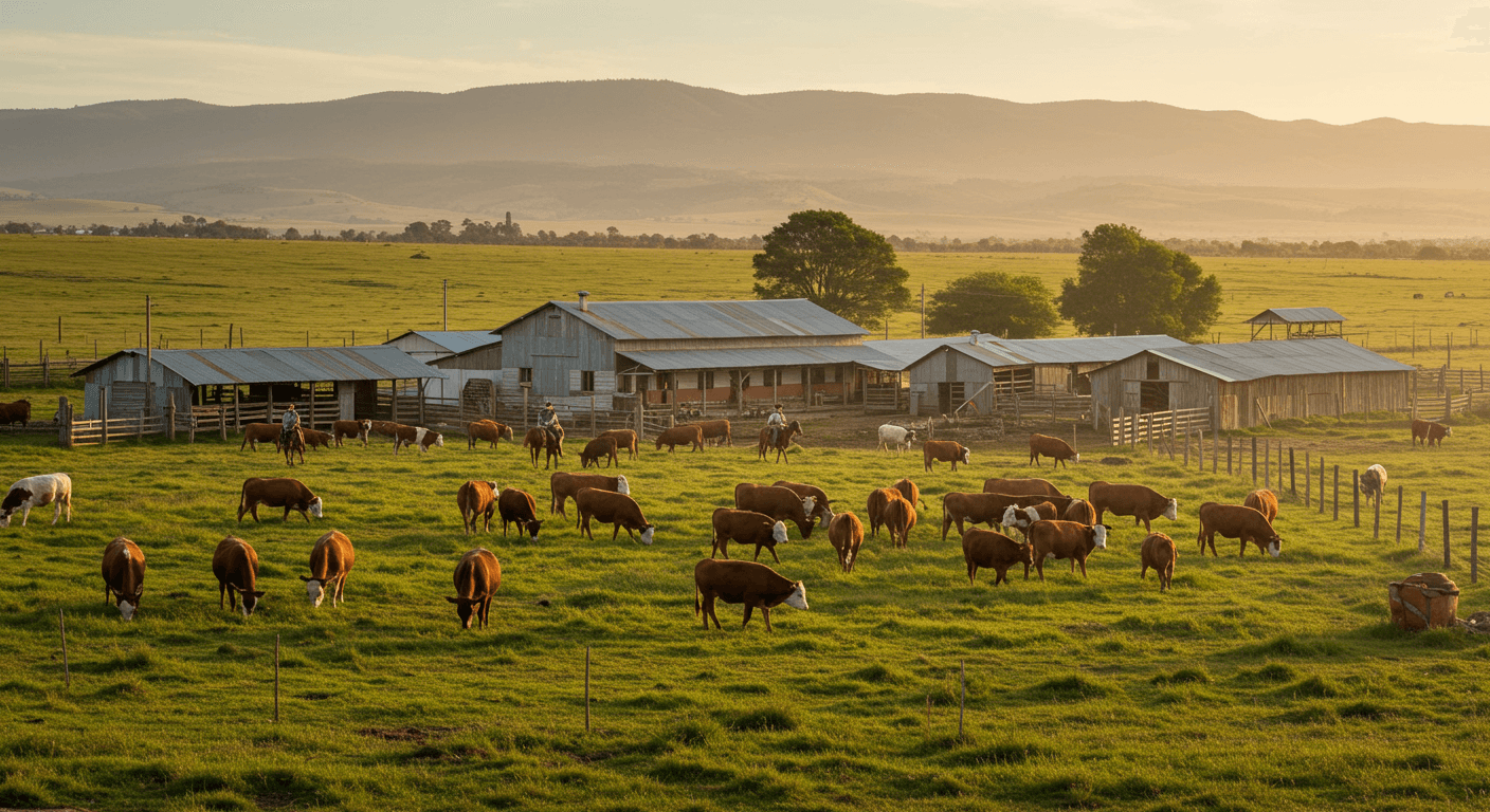 아르헨티나의 소 농장 (AI 생성 이미지)