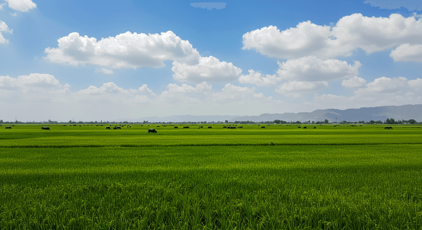 Un champ de riz en Inde (image générée par IA)