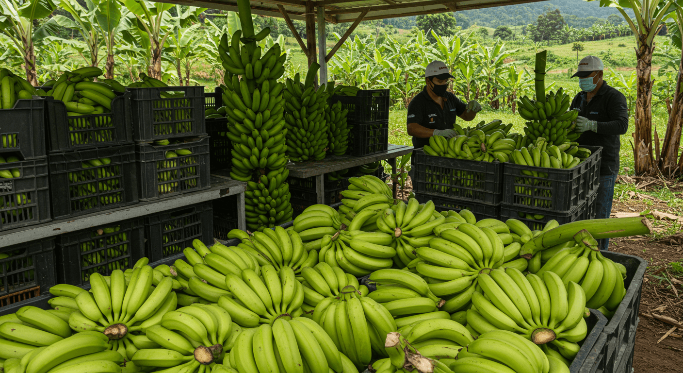 Pisang siap diekspor dari Kolombia (gambar yang dibuat oleh AI).