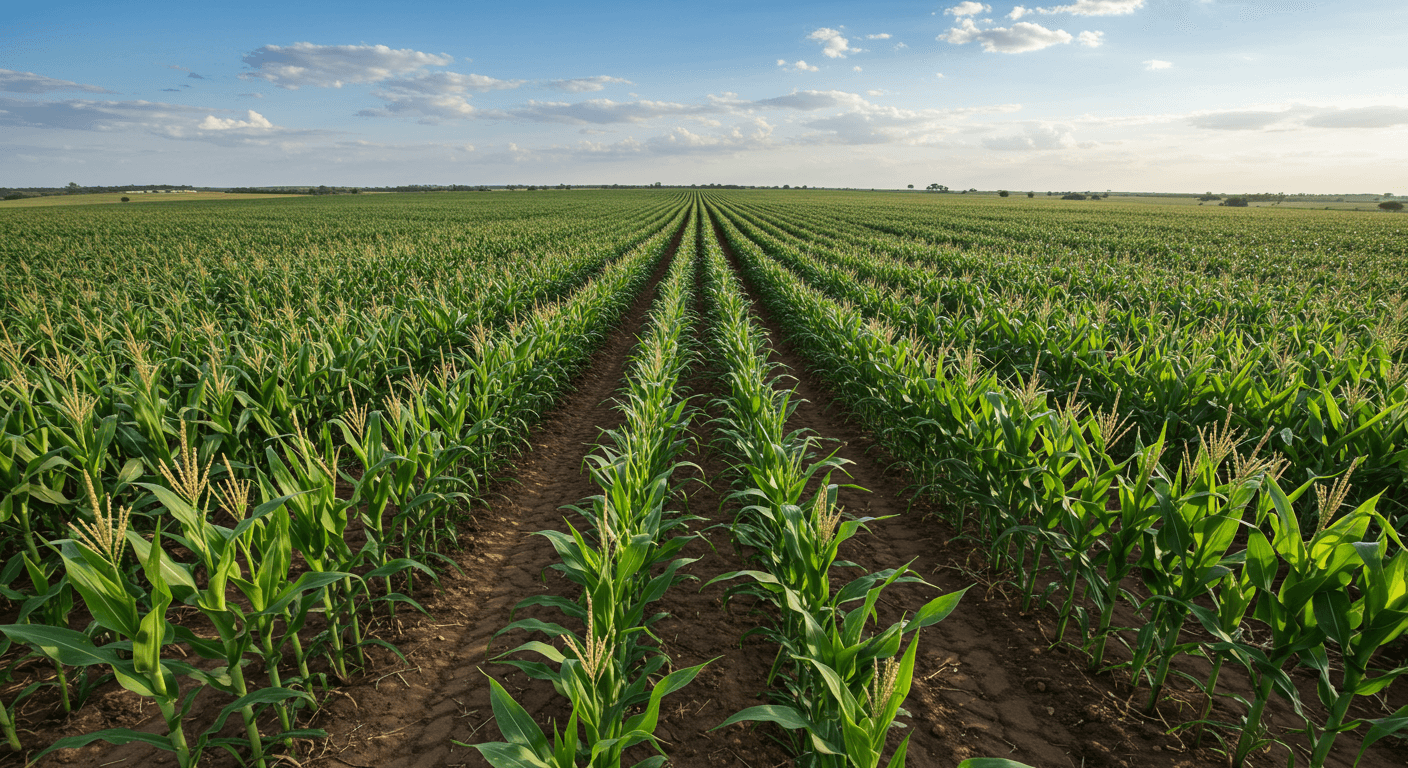 南非的一片玉米田（由人工智能生成的图像）。