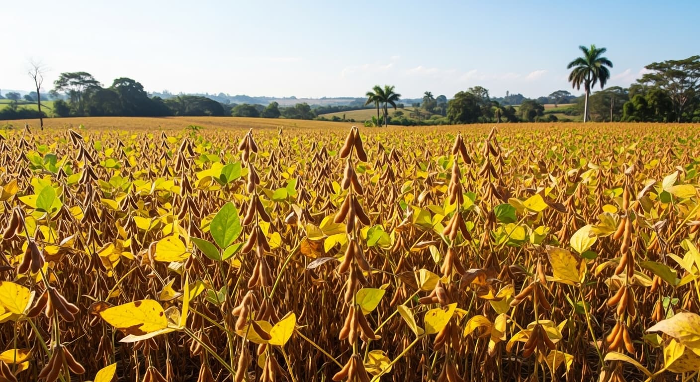 Soybean field in Colombia (AI-generated image).