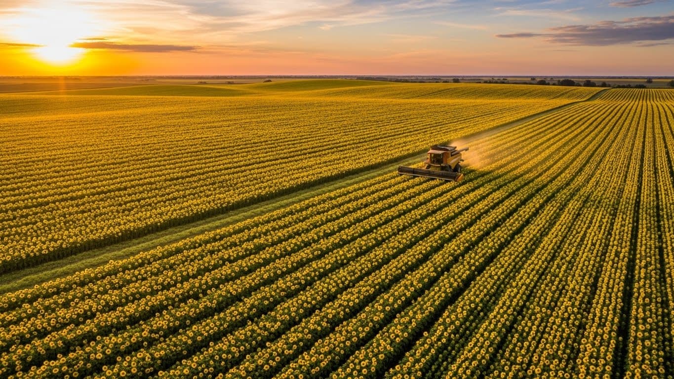 アルゼンチンのひまわり畑（AI生成画像）