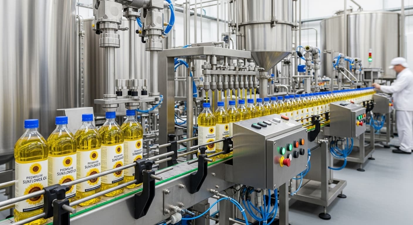 Aceite de girasol refinado: producción y exportación global